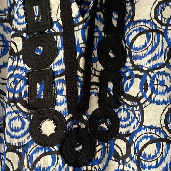 Blue Patterned Women's Top - Picture 3 of 7